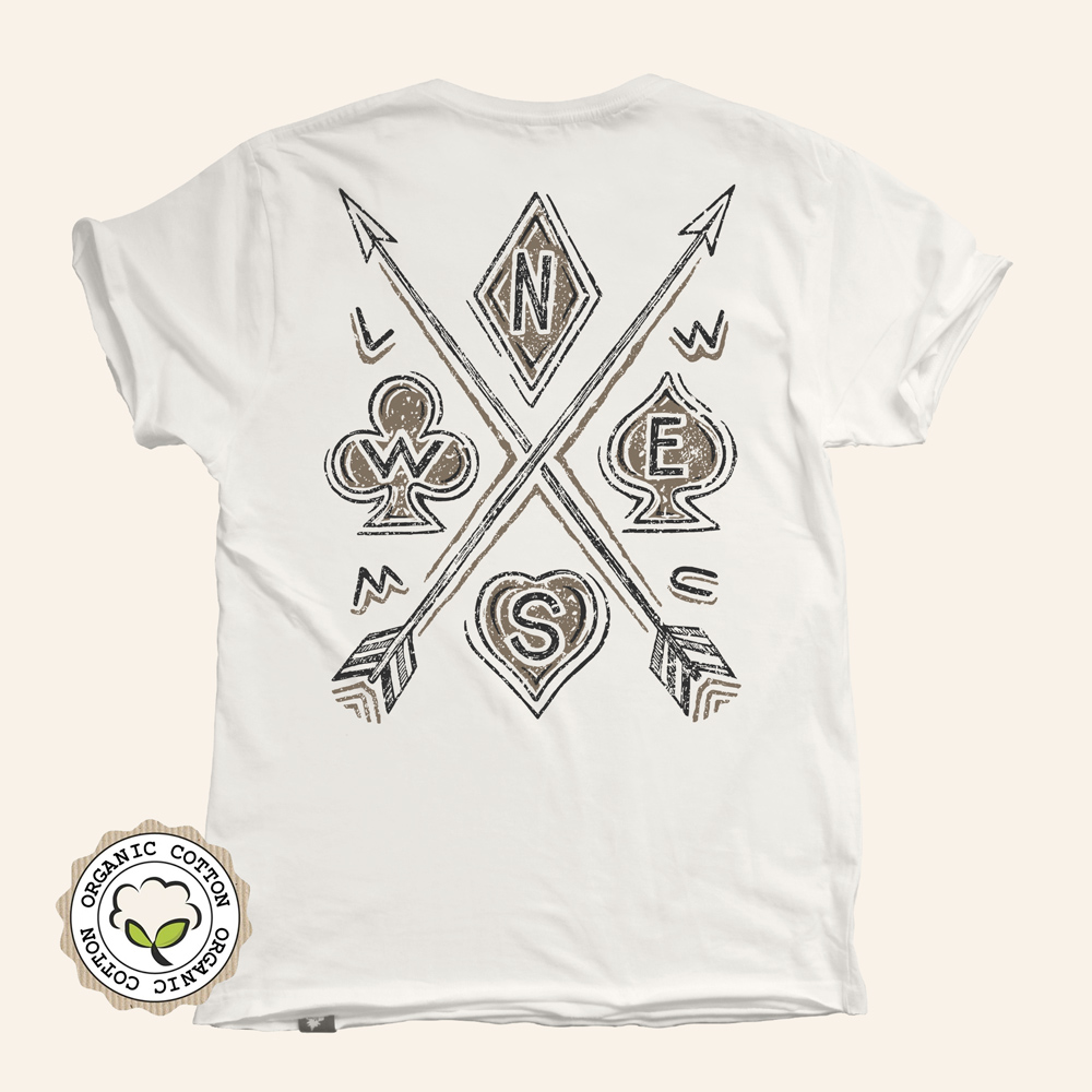 Camiseta motera Arrows algodón orgánico para hombre