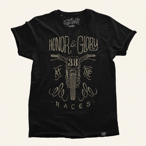 camiseta motera HONOR & GLORY color black