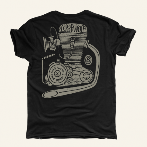 Camiseta motera ENGINE BLACK