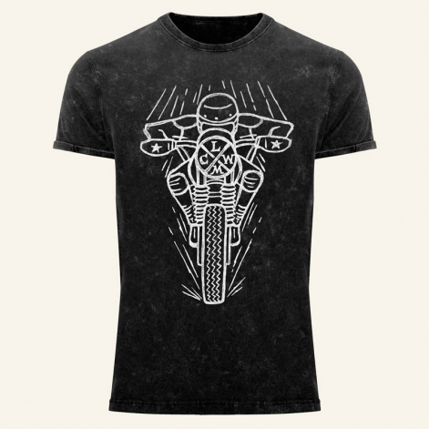 Camiseta para motero RACER black