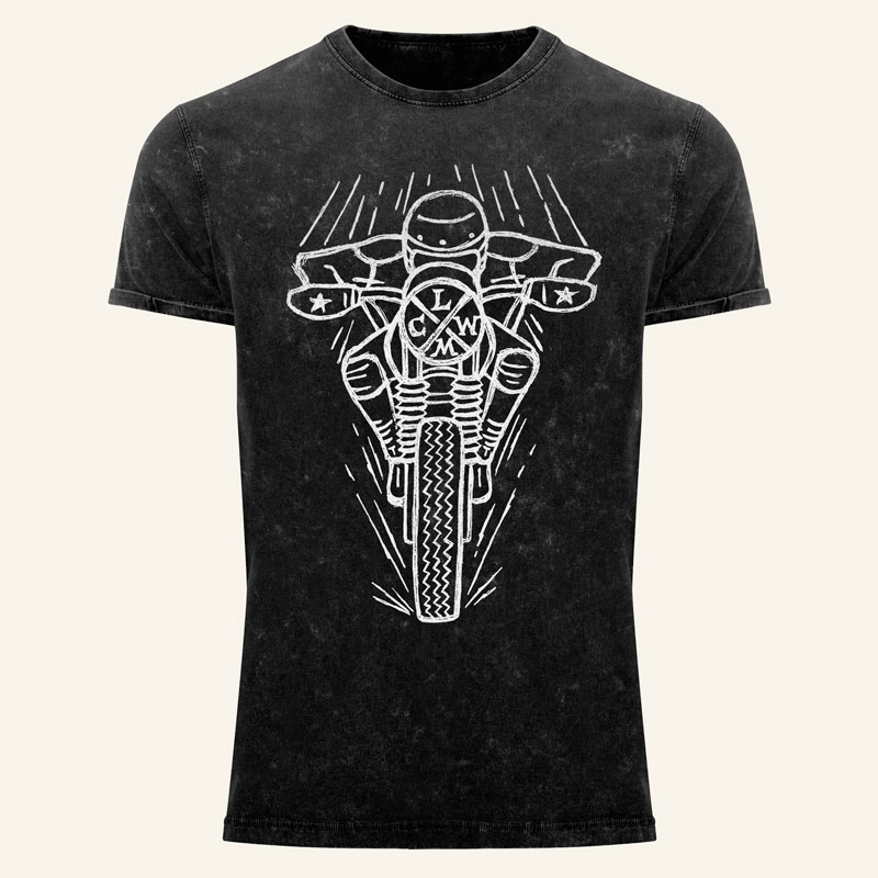 Camiseta para motero RACER black