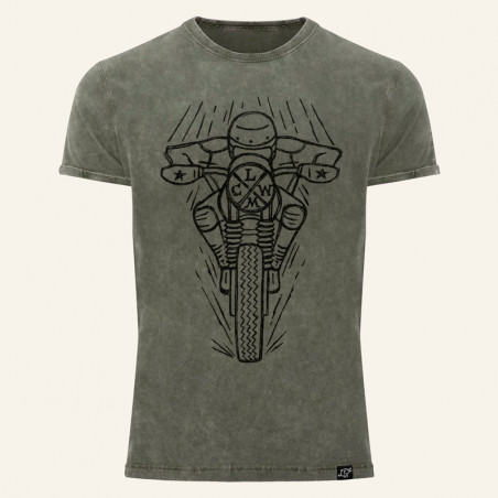 Camiseta para hombre motera RACER militar