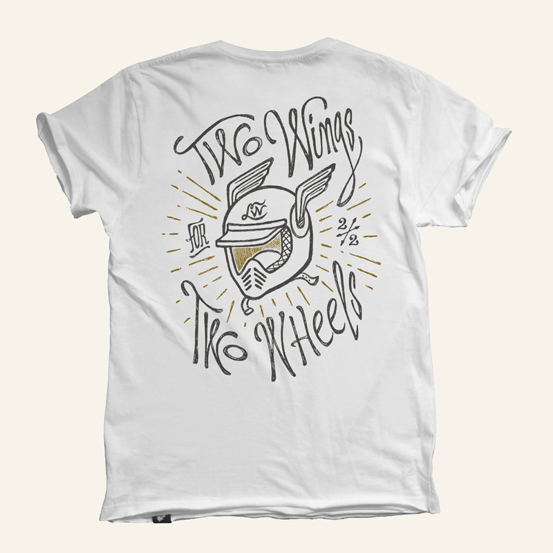 Camiseta motera Two Wings Two Wheels