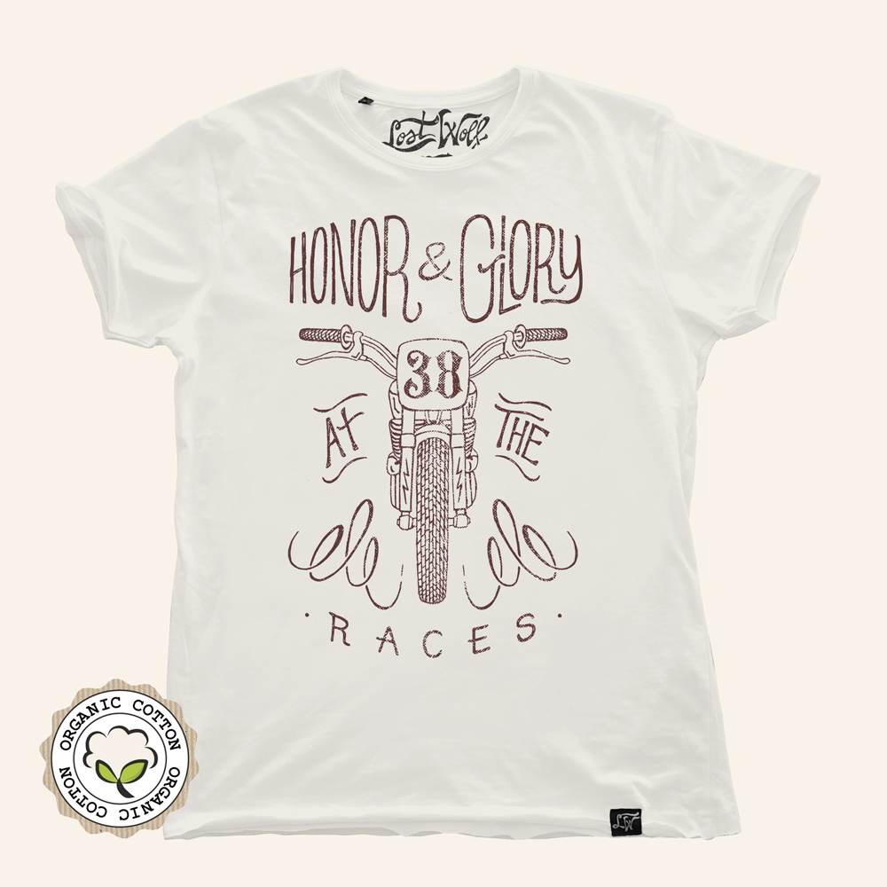 HONOR & GLORY camiseta motero color crudo HONOR & GLORY camiseta motero color crudo