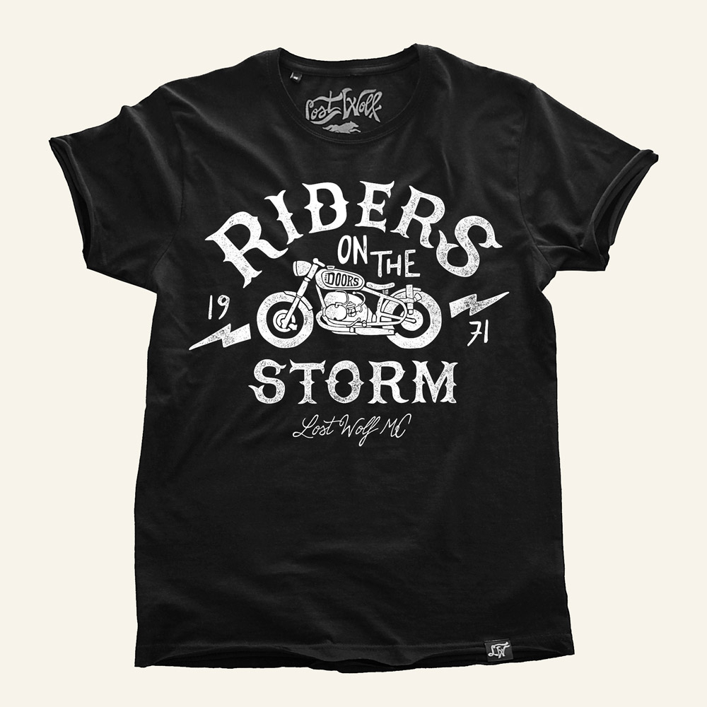 Camiseta Motera RIDERS color negro