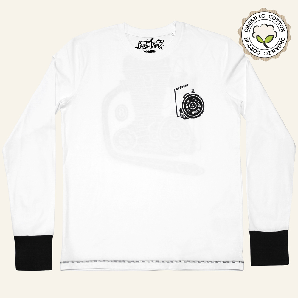 Sudadera motero ENGINE motor color blanca white