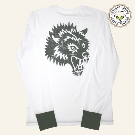 Lost Wolf Sudadera motera SAVAGE color blanco