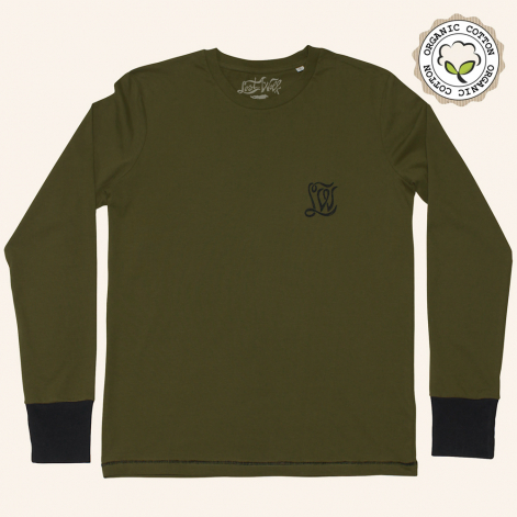 Sudadera motera SAVAGE color militar frontal