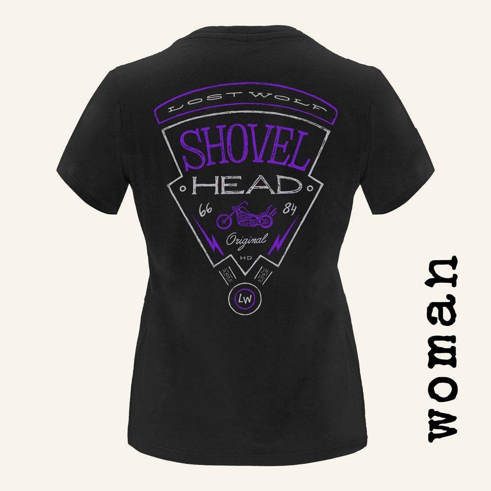 Camiseta motera SHOVELHEAD WOMAN de Lost Wolf®