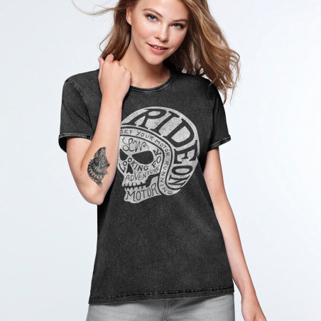 camisetas moteras mujer